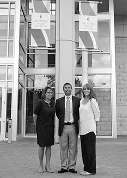 Left to right:  Wendy Connuck,  Director of Foundation  & Corporate Relations,  Delaware Valley University; Rick Battaglia, Chief Retail Division Officer,  Bucks County Bank;  Donna Carlson,  Scholarship Recipient